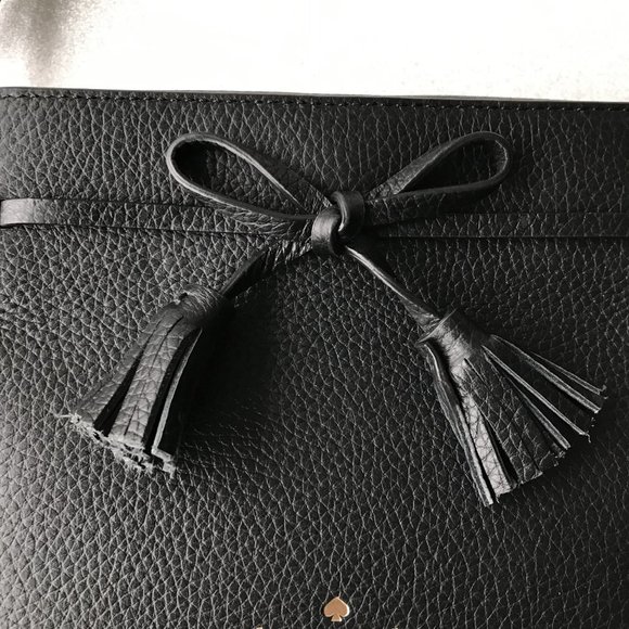 Kate Spade Hayes  Black Pebbled Leather Camera Crossbody Bag - Picture 9 of 16